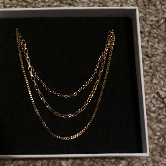 New Multi-layer 18k Gold Boho Minimalist Necklace - Picture 1 of 3